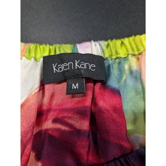 Karen Kane Silk Rose Petal Multicolor Top Women's Medium - Picture 3 of 5